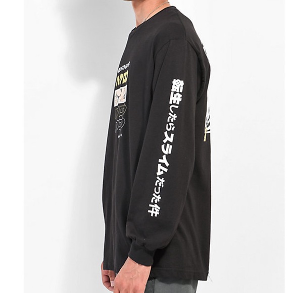 Reincarnated as a slime Hakurou eyes Long sleeves black t-shirt size XLarge - Picture 3 of 11